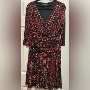 DONNA MORGAN RED BLACK WHITE SZ 14 DRESS